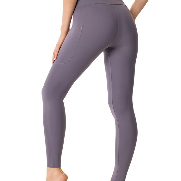 Womens Workout Leggings Seamless Athletic Tummy Control Yoga Pants with Pockets - Picture 2 of 5